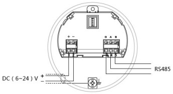 工業(yè)用雷達液位計24V RS485/Modbus接線圖